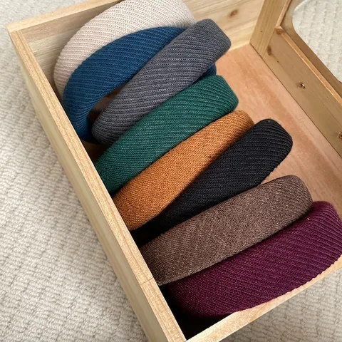 Vintage Gebreide Gevoerde Hoofdband Voor Dames Verdikte Spons Haarband Twill Textuur Elegante Haarrand Zacht Dagelijks Gebruik