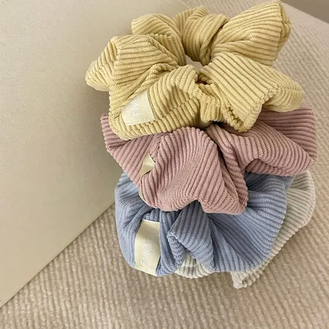 Vintage Cord Haargummi Große Elastische Haarband Weiche Stoff Pferdeschwanz Halter Mode Haarschmuck Für Damen Täglich Tragen