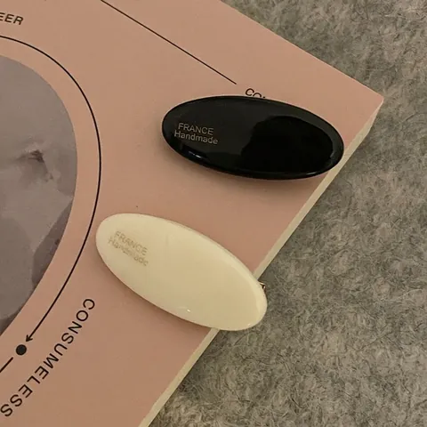 Fermaglio per Capelli in Acrilico Ovale Fatto a Mano Stile Francese Clip a Becco d'Anatra Minimalista Accessorio Donna