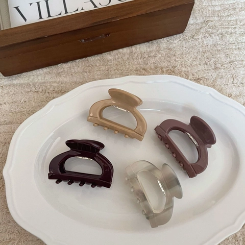 Pinza per Capelli in Acetato di Cellulosa Marmo Minimalista Coreano Elegante Grande Clip a Squalo per Donna Accessorio