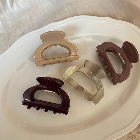 Pinza per Capelli in Acetato di Cellulosa Marmo Minimalista Coreano Elegante Grande Clip a Squalo per Donna Accessorio