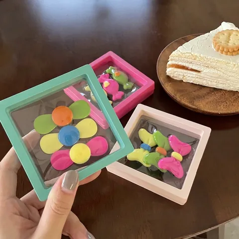 Korean INS Style Colorful Acrylic Hair Clip Set With Bow Candy Design Sweet Decorative Side Clips For Women Girls Jewelry