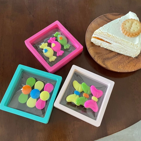Korean INS Style Colorful Acrylic Hair Clip Set With Bow Candy Design Sweet Decorative Side Clips For Women Girls Jewelry