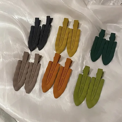 Fermaglio per Capelli Morandi Opaco a Onde Senza Segni per Donna Semplice Clip a Becco d'Anatra in Metallo Accessorio per lo Styling Quotidiano