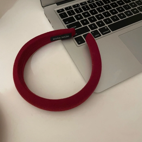 Korean Style Padded Sponge Headband Retro Solid Color Twill Fabric Wide Hairband Elegant High Top Hair Hoop Women Accessory