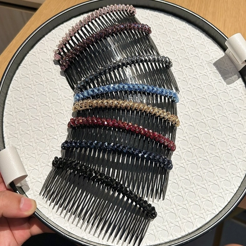 Vintage Handgemaakte Kralen Haarkam Met Kunstmatige Kristallen Kralen Insteekspeld Styling Tool Voor Dames Dagelijks Bruiloft Sieraden