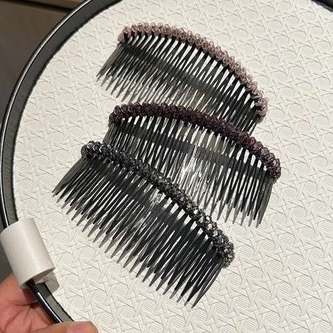 Vintage Handgemaakte Kralen Haarkam Met Kunstmatige Kristallen Kralen Insteekspeld Styling Tool Voor Dames Dagelijks Bruiloft Sieraden