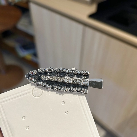 Lussuosi Fermagli per Capelli in Lega con Strass per Donna Vintage Fatti a Mano in Cristallo Clip Laterali Gioielli per Capelli