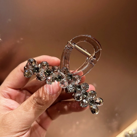 Pinza para el Cabello de Resina Elegante Estilo Coreano Con Diamantes de Imitación Accesorios de Moda para el Cabello Mujer