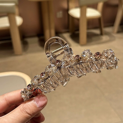 Elegante Molla per Capelli in Cristallo Artificiale e Strass di Lusso in Resina Acrilica Accessori per Capelli Donna Festa