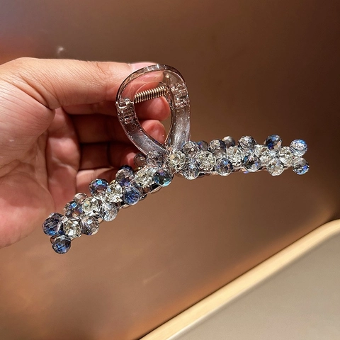 Elegante Luxe Strass Haarklem Grote Hars Haarclip Glitter Kristal Handgemaakte Haaraccessoires Voor Vrouwen Dik Haar Styling Tool