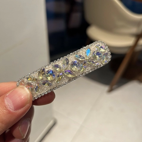 Elegante Pasador de Pelo de Corazón de Aleación de Strass Estilo Coreano Rectángulo Brillante BB Clip Lateral para Mujer Accesorios de Pelo de Moda