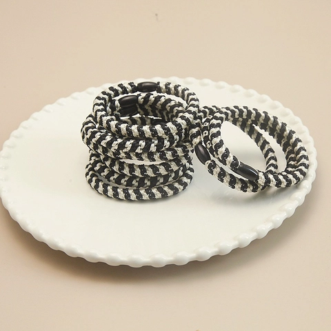 Handgemachte Gewebte Elastische Haargummis Koreanische Süße Scrunchies Hochdehnbare Pferdeschwanzhalter Geflochtene Haarseile Damen