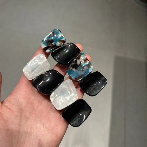 Elegante Clip per Capelli Geometrica in Acetato Coreano per Donna Fatto a Mano Tartarugato Motivo Floreale Molletta a Molla Accessori Capelli