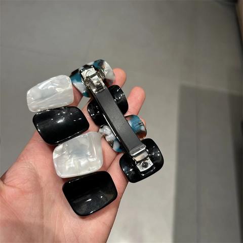 Elegante Clip per Capelli Geometrica in Acetato Coreano per Donna Fatto a Mano Tartarugato Motivo Floreale Molletta a Molla Accessori Capelli