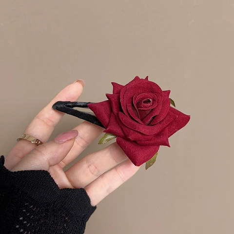 Süße Rose Blume Haarspange Für Damen Koreanischen Stil Romantische Florale Entenschnabel-Clip Elegante Tägliche Party Hochzeit Haarschmuck