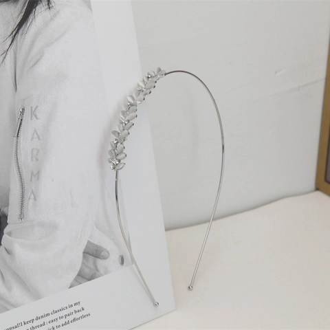 Serre-Tête en Alliage Doré avec Feuilles de Pierre Œil de Chat et Strass Élégant pour Femmes Style Frais d'Été