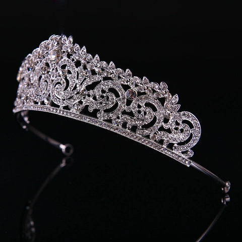 Eleganter Legierung Strass Brautkrone Diadem Für Damen Luxus Glänzender Kristall Kopfschmuck Hochzeit Bankett Party Haarschmuck