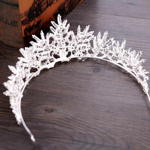 Lussuosa Corona da Sposa in Lega con Strass Tiara per Matrimonio Elegante Copricapo Floreale con Foglie per Festa di Compleanno Cerchietto da Principessa Gioielli per Capelli Donna