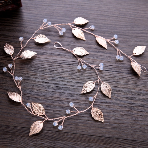 Handgefertigte Braut Haarranken Mit Metall Blatt Design Und Künstlichen Perlen Eleganter Hochzeit Party Haarschmuck Für Damen