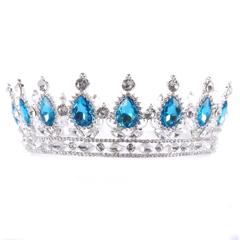 Corona Barocca di Lusso con Strass Tiara in Lega di Cristallo Copricapo per Matrimonio Sposa Festa Donna Accessori Capelli