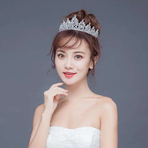 Corona Diadema da Sposa in Strass Barocco Vintage Forma di Foglia Copricapo in Lega per Matrimonio Festa Donna Accessori Capelli
