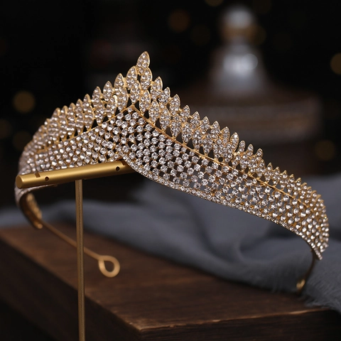 Elegante Tiara a Corona in Lega con Strass per Sposa Matrimonio Stile Foresta Fascia Compleanno Festa Principessa Gioielli per Capelli