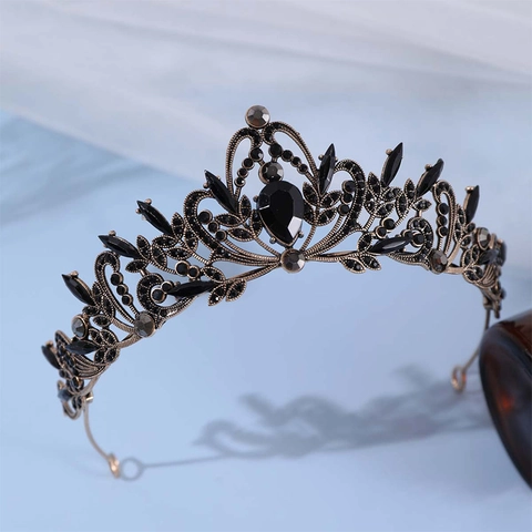 Couronne de Mariée en Alliage et Strass Baroque Rétro pour Femmes Enfants Anniversaire Mariage Fête Accessoires Cheveux Luxe