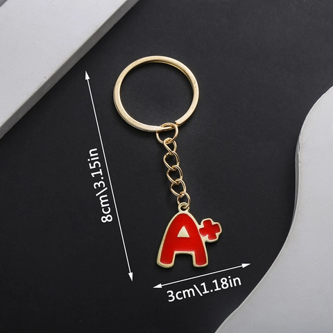 Abschlussgeschenk Roter A+ Buchstabe Emaille Zinklegierung Schlüsselanhänger Vergoldeter Schlüsselring Für Studenten Schmuck