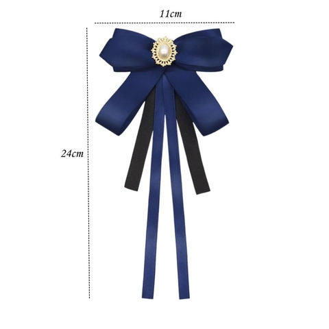 Preppy Vintage Satin Schleife Brosche Für Damen Mädchen Akademie Stil Bowknot Pin Mit Künstliche Perle Strass Hemd Uniform Zubehör