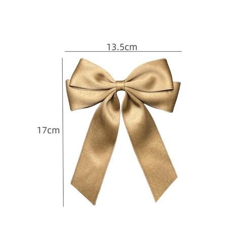 Koreanischer Stil Satin Schleife Haarspange Mit Langen Bändern Süß Einfarbig Übergröße Bogen Haarnadel Für Damen Täglich Schmuck