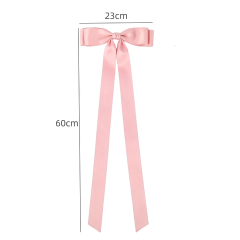 Extra Langer Satin Schleife Haarclip Für Damen Französisch Elegant Große Bänder Haarnadel Süßer Balletcore Haarschmuck