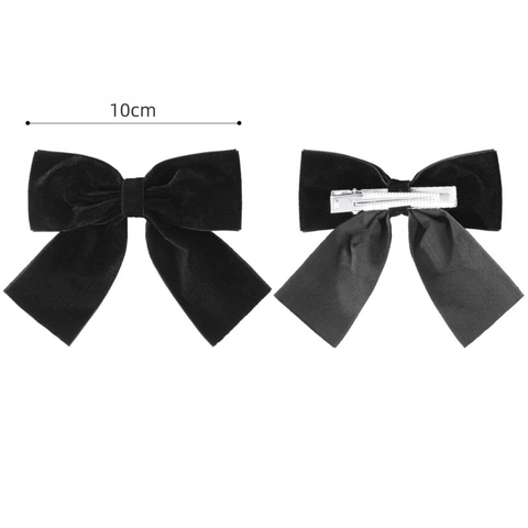 Barrettes à Cheveux Nœud en Velours Enfants Filles Style Princesse Ballet Grands Nœuds Faits à la Main Accessoires Cheveux Hiver
