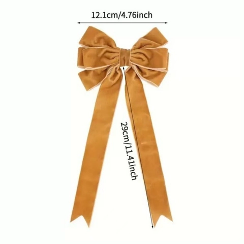 Lazos de Terciopelo para Árbol de Navidad Lazos Decorativos Grandes Con Cintas Largas Para Decoración de Fiesta Hogar
