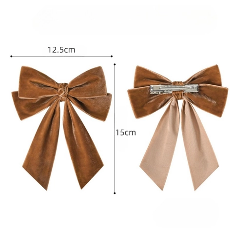 Große Samt Schleife Haarspange Süße Prinzessin Lange Quaste Entenschnabelclip Retro Elegante Haarnadel Für Damen Mädchen Zubehör