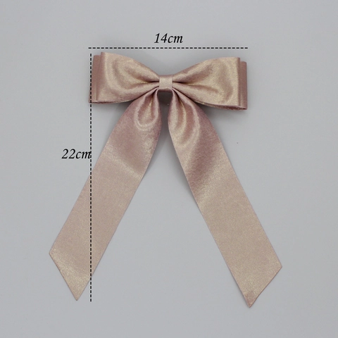 Pinza para el Pelo con Lazo Metálico y Cintas Largas Mujer Pinza Cocodrilo Dulce Elegante Accesorios Princesa Boda Fiesta Decoración