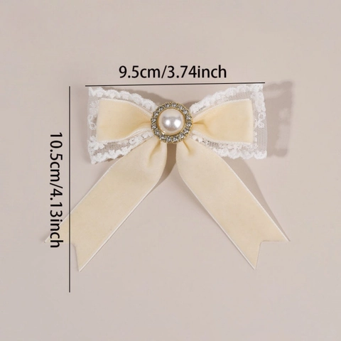 Pinzas Pelo Lazo Terciopelo Vintage Encaje Perla Artificial Strass Lolita Horquillas Dulce Princesa Accesorios Mujer