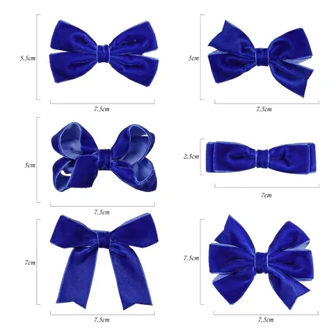 Handmade Vintage Velvet Bow Hair Clip For Girls Children Double Layer Bowknot Alligator Clip Hairpin Hair Accessories