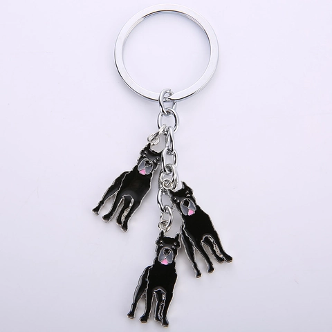 Portachiavi in Metallo a Forma di Cane Jack Russell Terrier Pastore Tedesco Smalto Ciondolo Animale Decorazione Borsa Auto