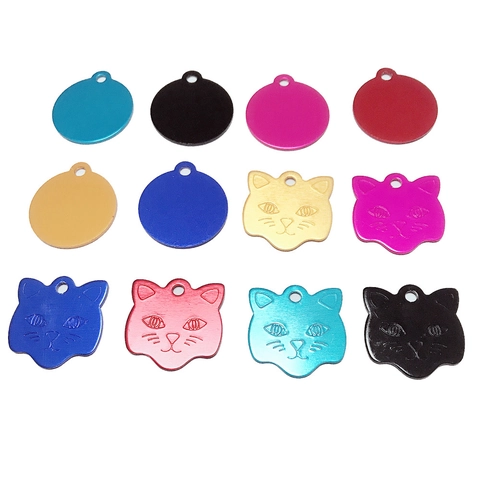 Heart Shaped Aluminum Alloy Pet ID Tag For Dogs Cats Blank Laser Engraving Lightweight Metal Collar Charm Accessory Gift