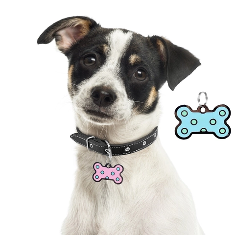 Bone Shaped Pet ID Tag Alloy Personalized Engraved Name Plate Anti-lost Dog Tag For Collars Decorative Metal Pendant For Dogs Cats
