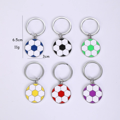 Fußball Metall Schlüsselanhänger Zinklegierung Sport Liga Souvenir Schlüsselring Für Taschen Rucksäcke Party Geschenk Zubehör