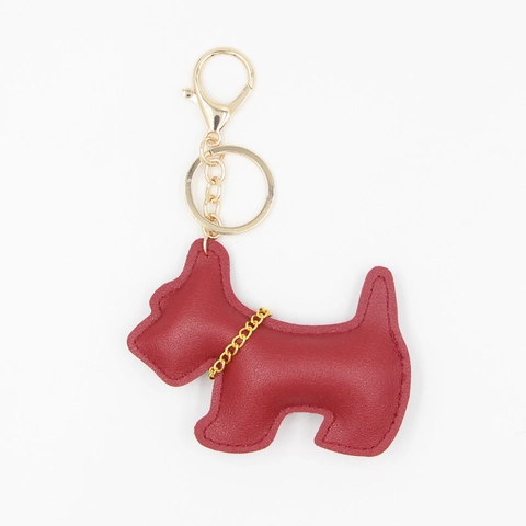 Simpatico Portachiavi in Pelle PU a Forma di Scottish Terrier Cane per Donna Moda Ciondolo Borsa Catena d'Oro Portachiavi Auto