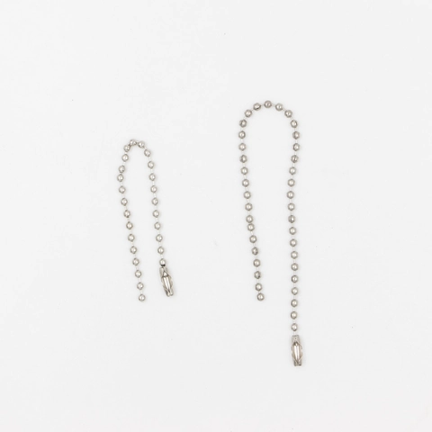 Zinklegierung Kugelkette Stecker Perlenkette Für Schlüsselanhänger DIY Schmuckherstellung Etikett Hängen Zubehör Minimalist Silber
