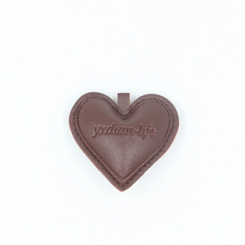 Cute Heart Shaped PU Leather Keychain Pendant Creative Bag Accessories Versatile Car Keyring Gift For Women Men