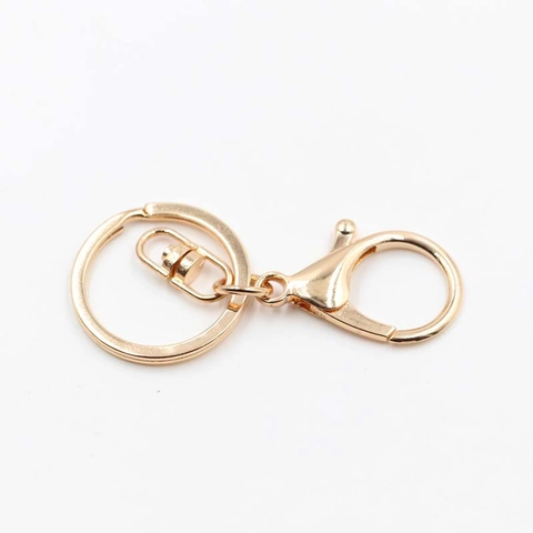 Anello Portachiavi con Chiusura a Aragosta in Lega di Metallo Accessori Fai da Te Placcato Oro Argento per Organizzatore Chiavi