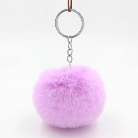 Weicher Schlüsselanhänger Aus Kunstpelz Für Damen Plüschball Taschenanhänger Mit Silbernem Metallring Auto Zubehör Deko Geschenk