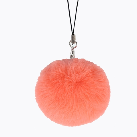 Weicher Kunstpelz Pompon Schlüsselanhänger Flauschiger Plüschball Tasche Anhänger Handy Lanyard Für Damen Mädchen Handtasche Auto Schlüsselring Zubehör