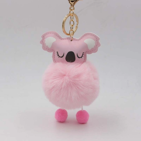 Simpatico Portachiavi a Palla di Peluche di Koala in Pelliccia Sintetica Ciondolo per Borsa Ciondolo per Zaino Donna Auto