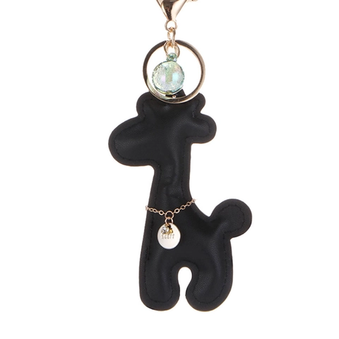Cartoon Giraffe PU Leder Schlüsselanhänger Für Damen Herren Süße Tier Tasche Anhänger Auto Schlüsselring Zubehör Mit Goldenem Zubehör